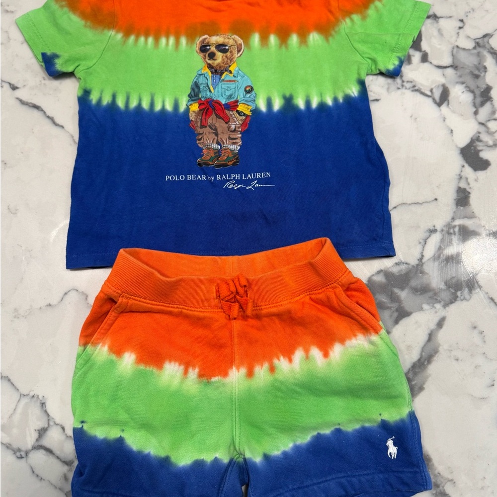Ralph Lauren Polo Bear Tie-Dye Set